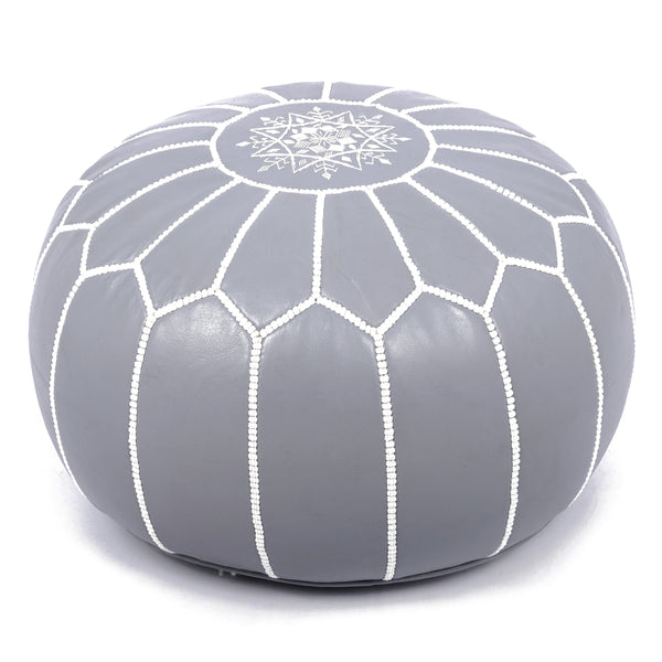 Genuine Leather Pouf Unstuffed - Moroccan Ottoman Footstool, Footrest Cover Boho Decor Bohemian Living Room, Bedroom, Kids Gift & Wedding Room Hand Stitched by Artisans Used As Hassock pouf ottoman hassock hassocks and ottomans leather pouf hassock furniture pouf ottoman moroccan pouf pouf ottoman leather ottoman
