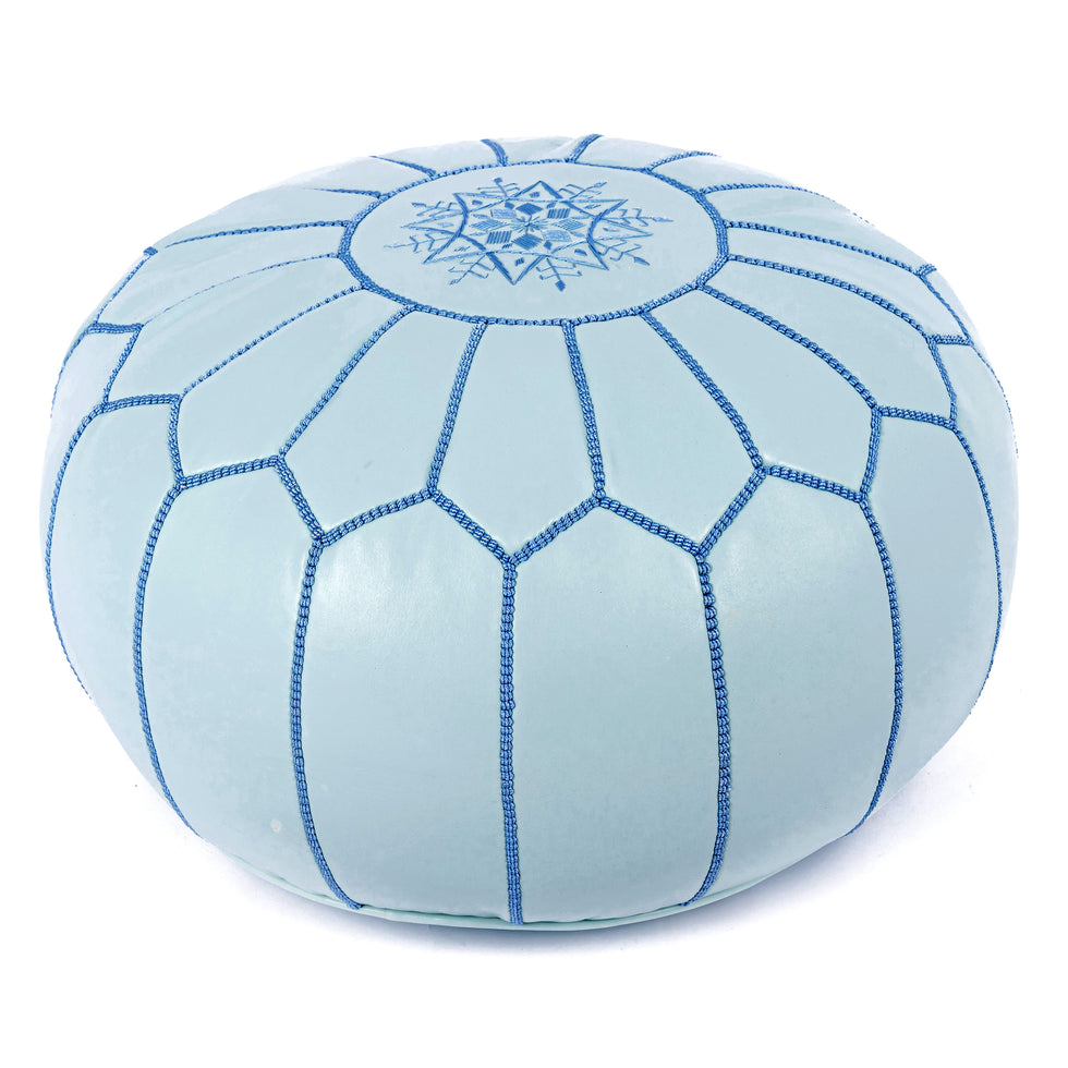 Genuine Leather Pouf Unstuffed - Moroccan Ottoman Footstool, Footrest Cover Boho Decor Bohemian Living Room, Bedroom, Kids Gift & Wedding Room Hand Stitched by Artisans Used As Hassock pouf ottoman hassock hassocks and ottomans leather pouf hassock furniture pouf ottoman moroccan pouf pouf ottoman leather ottoman