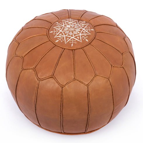 Genuine Leather Pouf Unstuffed - Moroccan Ottoman Footstool, Footrest Cover Boho Decor Bohemian Living Room, Bedroom, Kids Gift & Wedding Room Hand Stitched by Artisans Used As Hassock pouf ottoman hassock hassocks and ottomans leather pouf hassock furniture pouf ottoman moroccan pouf pouf ottoman leather ottoman