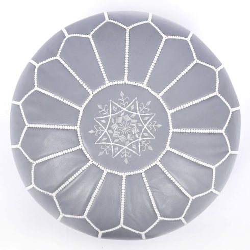 Genuine Leather Pouf Unstuffed - Moroccan Ottoman Footstool, Footrest Cover Boho Decor Bohemian Living Room, Bedroom, Kids Gift & Wedding Room Hand Stitched by Artisans Used As Hassock pouf ottoman hassock hassocks and ottomans leather pouf hassock furniture pouf ottoman moroccan pouf pouf ottoman leather ottoman