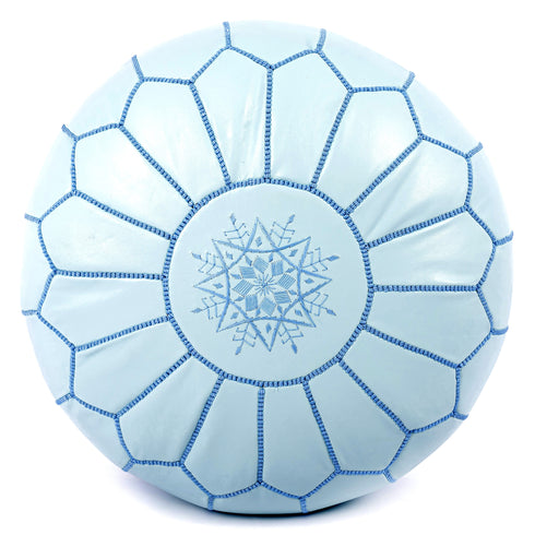 Genuine Leather Pouf Unstuffed - Moroccan Ottoman Footstool, Footrest Cover Boho Decor Bohemian Living Room, Bedroom, Kids Gift & Wedding Room Hand Stitched by Artisans Used As Hassock pouf ottoman hassock hassocks and ottomans leather pouf hassock furniture pouf ottoman moroccan pouf pouf ottoman leather ottoman