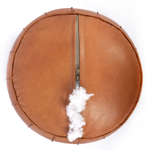 Genuine Leather Pouf Unstuffed - Moroccan Ottoman Footstool, Footrest Cover Boho Decor Bohemian Living Room, Bedroom, Kids Gift & Wedding Room Hand Stitched by Artisans Used As Hassock pouf ottoman hassock hassocks and ottomans leather pouf hassock furniture pouf ottoman moroccan pouf pouf ottoman leather ottoman