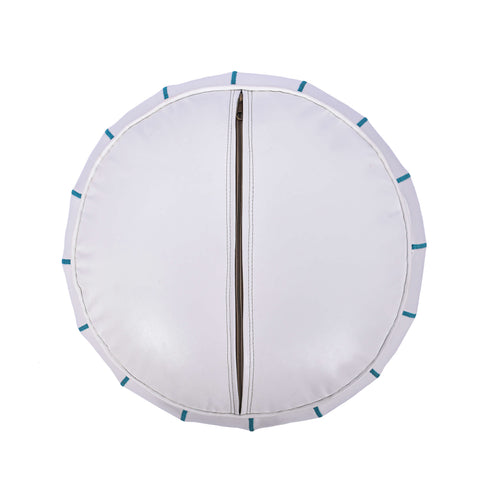 Authentic Moroccan Leather Footstool Ottoman