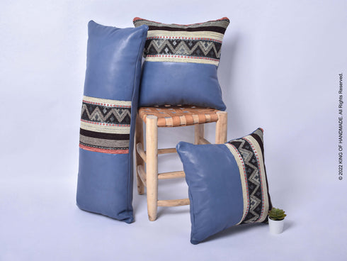 Boho Pillow Cover | Home Decor | Set Of 3 | Blue