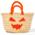 Boo ! Personalized Halloween Trick or Treat Bag - Pumpkin Small Straw Basket Personalized Halloween Bucket and Candy Tote for Kids Gift - Oval Straw Bag Personalized Monogram Halloween Basket Gifts for Kids