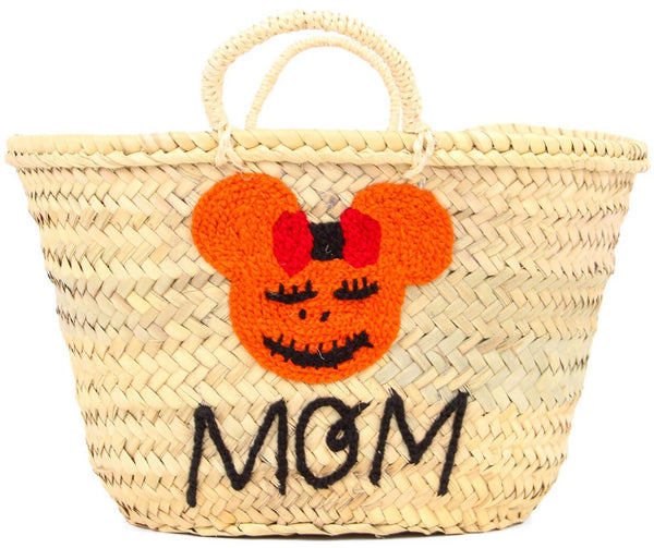 Boo ! Personalized Halloween Trick or Treat Bag - Pumpkin Small Straw Basket Personalized Halloween Bucket and Candy Tote for Gift - Oval Straw Bag Personalized Monogram Halloween Basket Gifts