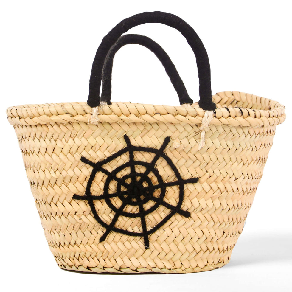 Boo ! Personalized Halloween Trick or Treat Bag - Pumpkin Small Straw Basket Personalized Halloween Bucket and Candy Tote for Kids Gift - Oval Straw Bag Personalized Monogram Halloween Basket Gifts for Kids
