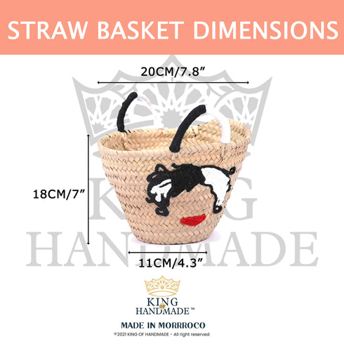 Boo ! Personalized Halloween Trick or Treat Bag - Pumpkin Small Straw Basket Personalized Halloween Bucket and Candy Tote for Kids Gift - Oval Straw Bag Personalized Monogram Halloween Basket Gifts for Kids