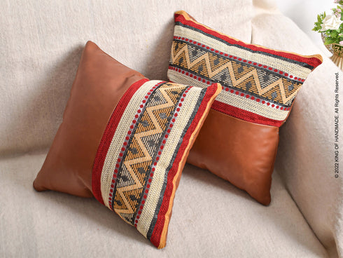 Decorative Throw Pillows | Cushion Covers | Dark Tan