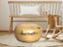 Gold Ottoman - Faux Leather Pouf - Bohemian Decor