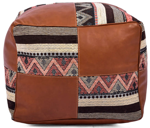 Handcrafted Moroccan Ottoman Pouf - Footstool Ottoman