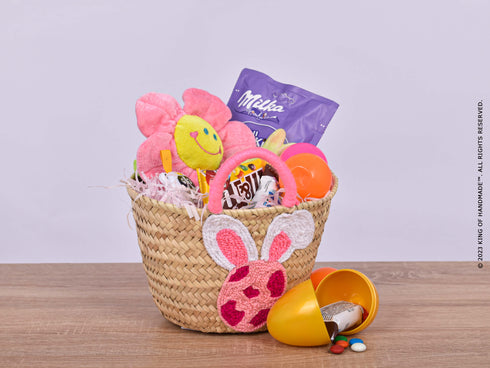 Handcrafted Personalized Easter Straw Basket: A Unique and Adorable Gift