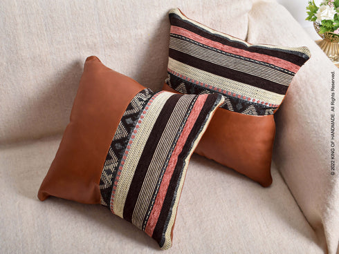 Handmade Cushion Cover | Throw Pillow Cover | Dark Tan