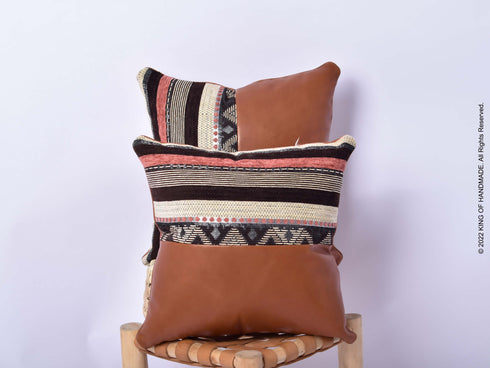Handmade Cushion Cover | Throw Pillow Cover | Dark Tan