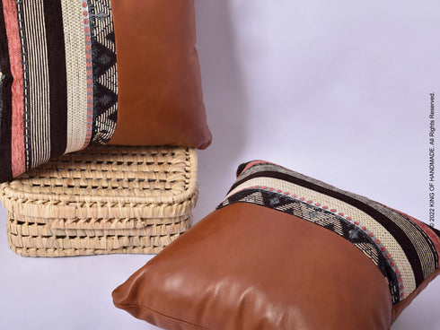 Handmade Cushion Cover | Throw Pillow Cover | Dark Tan