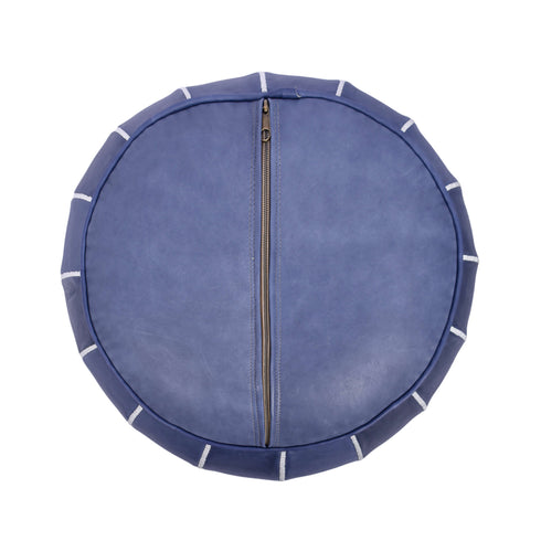 Handmade Moroccan Leather Footstool Ottoman