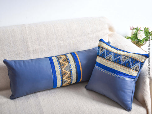 Handmade Pillow Cover | Boho Gift | Set Of 3 | Blue