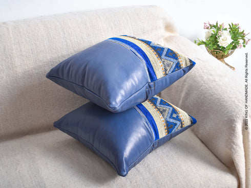 Handmade Pillow Cover | Boho Gift | Set Of 3 | Blue