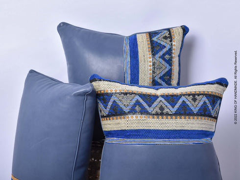 Handmade Pillow Cover | Boho Gift | Set Of 3 | Blue