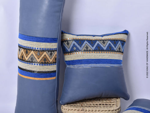 Handmade Pillow Cover | Boho Gift | Set Of 3 | Blue