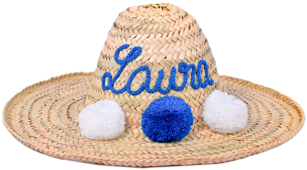 Custom Bride Straw Beach Hat – Floppy Honeymoon Hat