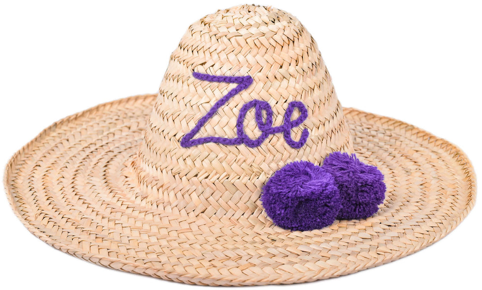 Personalized Bride Straw Beach Hat – Floppy Sun Hat