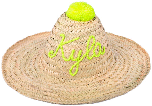 Beach Hat - Floppy Mrs. Hat with Personalized Bride Name
