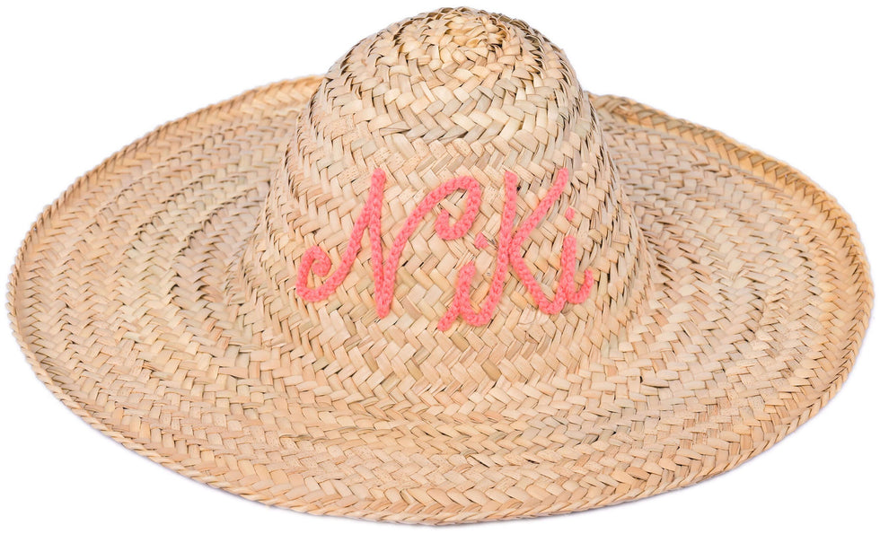 Personalized Bride Straw Beach Hat – Floppy Sun Hat Fringed