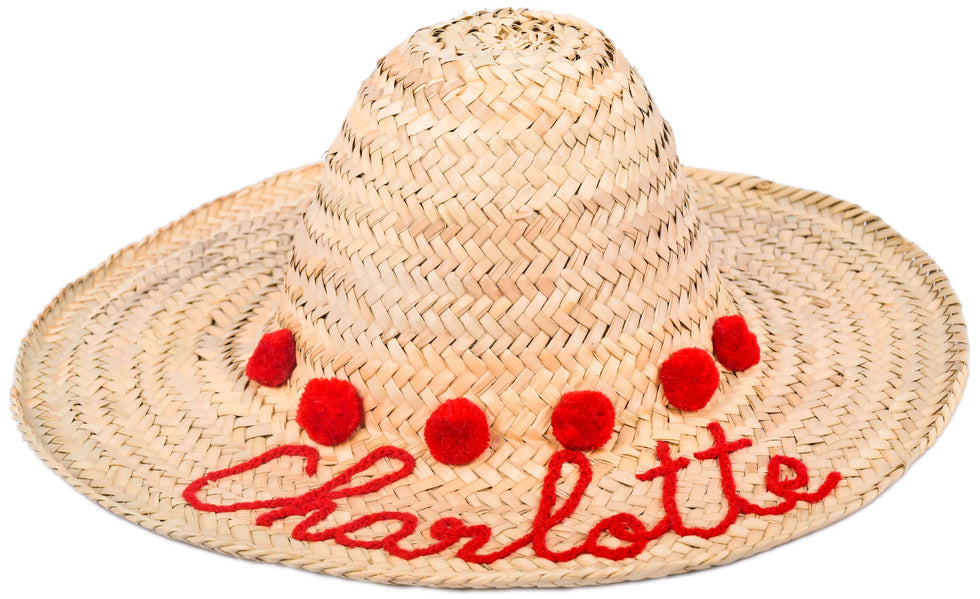 Bridesmaid Straw Beach Hat – Personalized Wedding Sun Hat