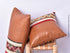 Leather Covers | Handmade Moroccan Pillows | Set Of 3 | Dark Tan
