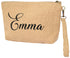 Makeup Bag Gift For Her | Burlap Clutch | Custom Cosmetic Bags | Best Friend, Wedding, Maid Of Honor Gift
