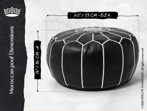 Genuine Leather Pouf Unstuffed - Moroccan Ottoman Footstool, Footrest Cover Boho Decor Bohemian Living Room, Bedroom, Kids Gift & Wedding Room Hand Stitched by Artisans Used As Hassock pouf ottoman hassock hassocks and ottomans leather pouf hassock furniture pouf ottoman moroccan pouf pouf ottoman leather ottoman