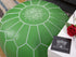 Moroccan Green Ottoman Leather Pouf - Chic Footstool