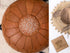 Moroccan Leather Ottoman - Premium Leather Pouf