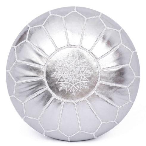 Faux Leather Pouf Unstuffed - Moroccan Ottoman Footstool, Footrest Cover Boho Decor Bohemian Living Room, Bedroom, Kids Gift & Wedding Room Hand Stitched by Artisans Used As Hassock pouf ottoman hassock  hassocks and ottomans leather pouf hassock furniture pouf ottoman moroccan pouf pouf ottoman leather ottoman