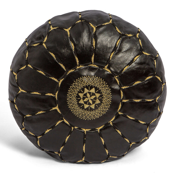 Genuine Leather Pouf Unstuffed - Moroccan Ottoman Footstool, Footrest Cover Boho Decor Bohemian Living Room, Bedroom, Kids Gift & Wedding Room Hand Stitched by Artisans Used As Hassock pouf ottoman hassock hassocks and ottomans leather pouf hassock furniture pouf ottoman moroccan pouf pouf ottoman leather ottoman