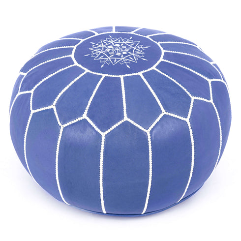 Genuine Leather Pouf Unstuffed - Moroccan Ottoman Footstool, Footrest Cover Boho Decor Bohemian Living Room, Bedroom, Kids Gift & Wedding Room Hand Stitched by Artisans Used As Hassock pouf ottoman hassock hassocks and ottomans leather pouf hassock furniture pouf ottoman moroccan pouf pouf ottoman leather ottoman