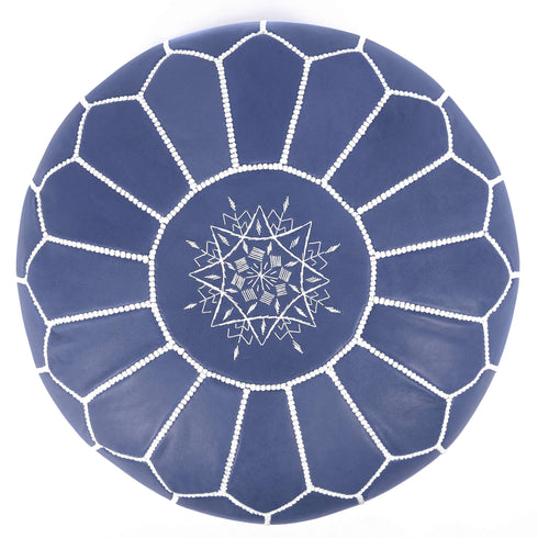 Genuine Leather Pouf Unstuffed - Moroccan Ottoman Footstool, Footrest Cover Boho Decor Bohemian Living Room, Bedroom, Kids Gift & Wedding Room Hand Stitched by Artisans Used As Hassock pouf ottoman hassock hassocks and ottomans leather pouf hassock furniture pouf ottoman moroccan pouf pouf ottoman leather ottoman