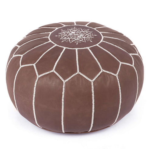 Genuine Leather Pouf Unstuffed - Moroccan Ottoman Footstool, Footrest Cover Boho Decor Bohemian Living Room, Bedroom, Kids Gift & Wedding Room Hand Stitched by Artisans Used As Hassock pouf ottoman hassock hassocks and ottomans leather pouf hassock furniture pouf ottoman moroccan pouf pouf ottoman leather ottoman