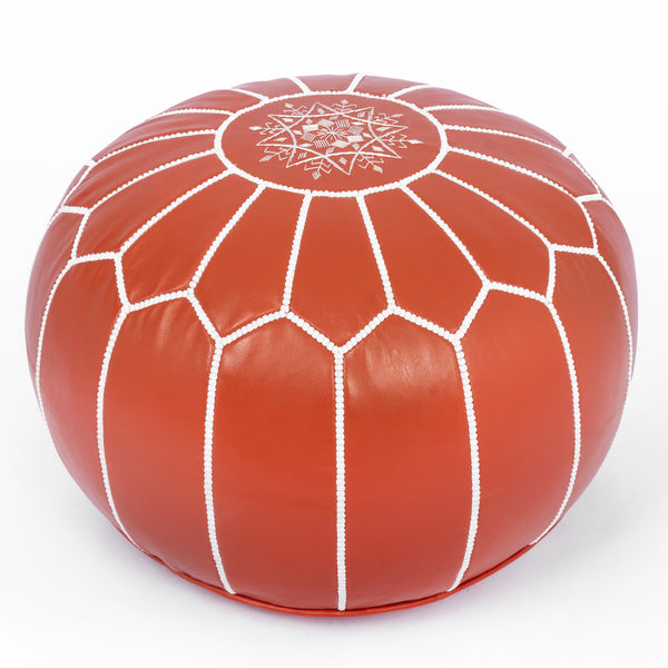 Genuine Leather Pouf Unstuffed - Moroccan Ottoman Footstool, Footrest Cover Boho Decor Bohemian Living Room, Bedroom, Kids Gift & Wedding Room Hand Stitched by Artisans Used As Hassock pouf ottoman hassock hassocks and ottomans leather pouf hassock furniture pouf ottoman moroccan pouf pouf ottoman leather ottoman