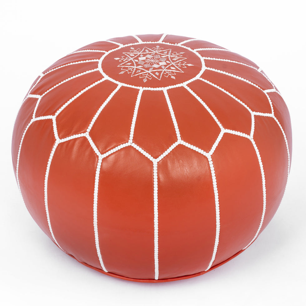 Genuine Leather Pouf Unstuffed - Moroccan Ottoman Footstool, Footrest Cover Boho Decor Bohemian Living Room, Bedroom, Kids Gift & Wedding Room Hand Stitched by Artisans Used As Hassock pouf ottoman hassock hassocks and ottomans leather pouf hassock furniture pouf ottoman moroccan pouf pouf ottoman leather ottoman