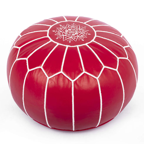 Genuine Leather Pouf Unstuffed - Moroccan Ottoman Footstool, Footrest Cover Boho Decor Bohemian Living Room, Bedroom, Kids Gift & Wedding Room Hand Stitched by Artisans Used As Hassock pouf ottoman hassock hassocks and ottomans leather pouf hassock furniture pouf ottoman moroccan pouf pouf ottoman leather ottoman