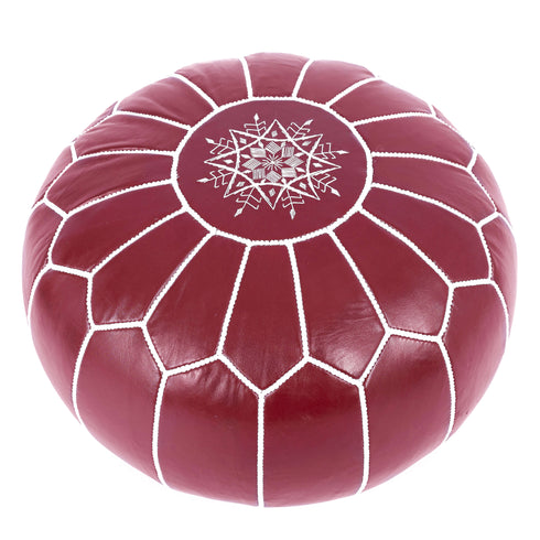 Genuine Leather Pouf Unstuffed - Moroccan Ottoman Footstool, Footrest Cover Boho Decor Bohemian Living Room, Bedroom, Kids Gift & Wedding Room Hand Stitched by Artisans Used As Hassock pouf ottoman hassock  hassocks and ottomans leather pouf hassock furniture pouf ottoman moroccan pouf pouf ottoman leather ottoman