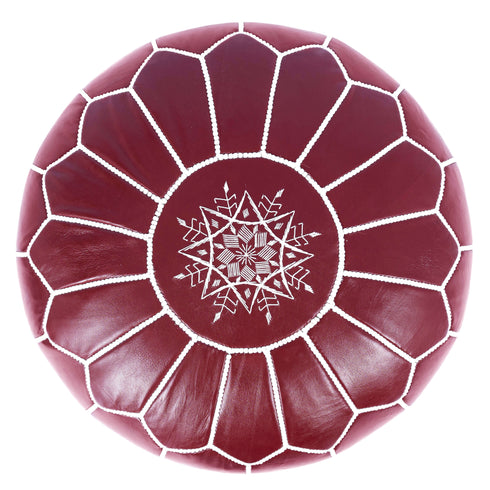 Genuine Leather Pouf Unstuffed - Moroccan Ottoman Footstool, Footrest Cover Boho Decor Bohemian Living Room, Bedroom, Kids Gift & Wedding Room Hand Stitched by Artisans Used As Hassock pouf ottoman hassock  hassocks and ottomans leather pouf hassock furniture pouf ottoman moroccan pouf pouf ottoman leather ottoman