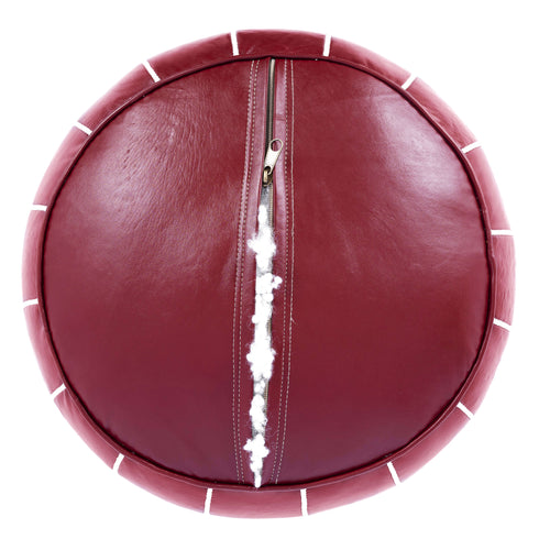 Genuine Leather Pouf Unstuffed - Moroccan Ottoman Footstool, Footrest Cover Boho Decor Bohemian Living Room, Bedroom, Kids Gift & Wedding Room Hand Stitched by Artisans Used As Hassock pouf ottoman hassock  hassocks and ottomans leather pouf hassock furniture pouf ottoman moroccan pouf pouf ottoman leather ottoman