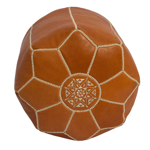 Genuine Leather Pouf Unstuffed - Moroccan Ottoman Footstool, Footrest Cover Boho Decor Bohemian Living Room, Bedroom, Kids Gift & Wedding Room Hand Stitched by Artisans Used As Hassock pouf ottoman hassock  hassocks and ottomans leather pouf hassock furniture pouf ottoman moroccan pouf pouf ottoman leather ottoman