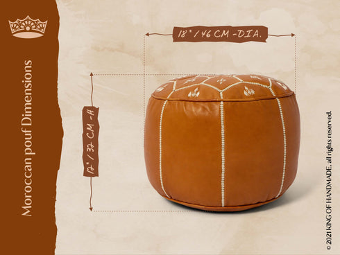 Genuine Leather Pouf Unstuffed - Moroccan Ottoman Footstool, Footrest Cover Boho Decor Bohemian Living Room, Bedroom, Kids Gift & Wedding Room Hand Stitched by Artisans Used As Hassock pouf ottoman hassock hassocks and ottomans leather pouf hassock furniture pouf ottoman moroccan pouf pouf ottoman leather ottoman