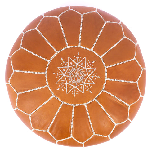 Genuine Leather Pouf Unstuffed - Moroccan Ottoman Footstool, Footrest Cover Boho Decor Bohemian Living Room, Bedroom, Kids Gift & Wedding Room Hand Stitched by Artisans Used As Hassock pouf ottoman hassock hassocks and ottomans leather pouf hassock furniture pouf ottoman moroccan pouf pouf ottoman leather ottoman