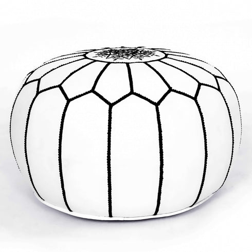 Genuine Leather Pouf Unstuffed - Moroccan Ottoman Footstool, Footrest Cover Boho Decor Bohemian Living Room, Bedroom, Kids Gift & Wedding Room Hand Stitched by Artisans Used As Hassock pouf ottoman hassock  hassocks and ottomans leather pouf hassock furniture pouf ottoman moroccan pouf pouf ottoman leather ottoman