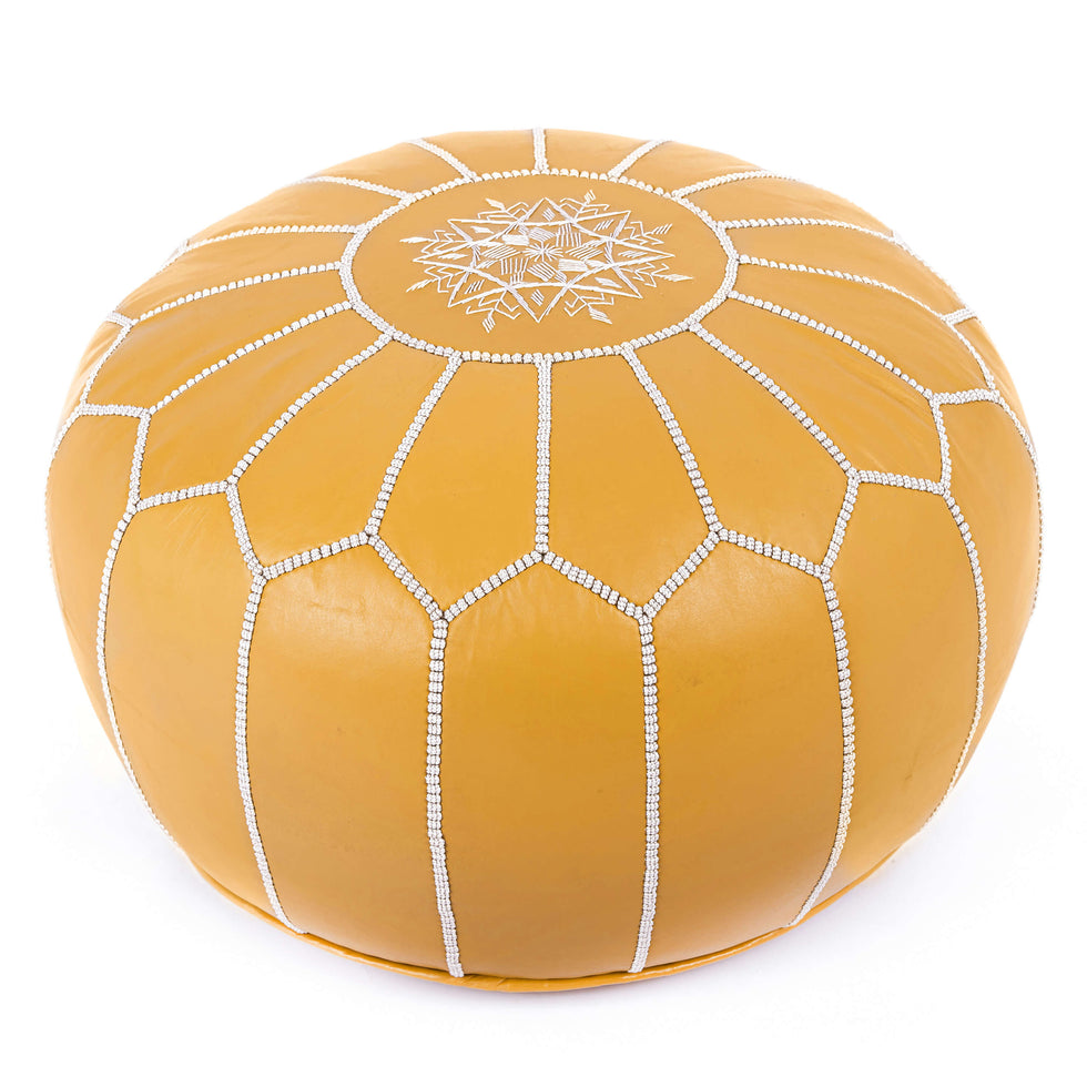 Genuine Leather Pouf Unstuffed - Moroccan Ottoman Footstool, Footrest Cover Boho Decor Bohemian Living Room, Bedroom, Kids Gift & Wedding Room Hand Stitched by Artisans Used As Hassock pouf ottoman hassock hassocks and ottomans leather pouf hassock furniture pouf ottoman moroccan pouf pouf ottoman leather ottoman